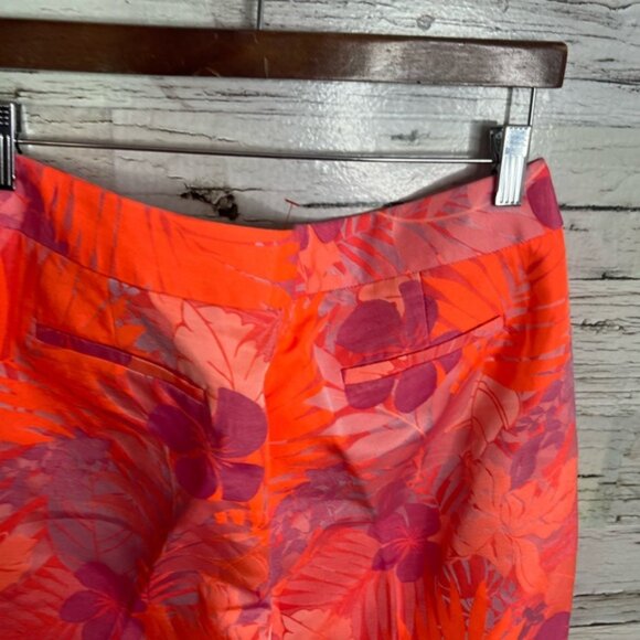 J. crew collection pink floral trousers dress pants size 8 - Picture 5 of 7